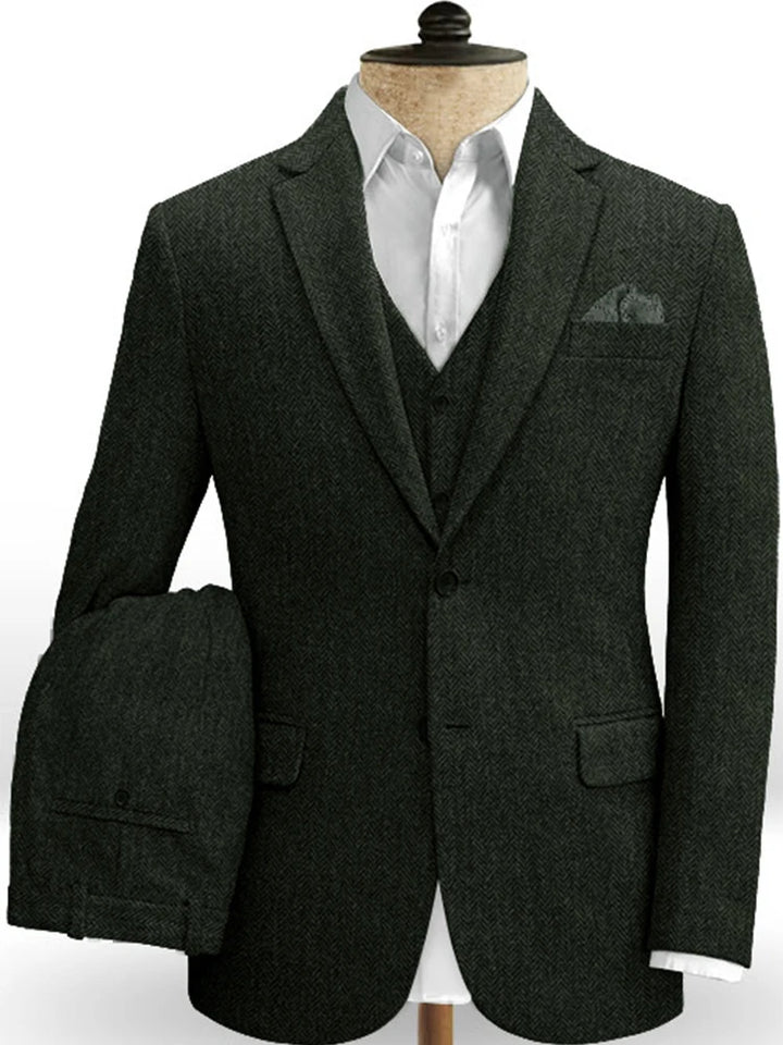 Vintage 3-Piece Single Breasted Tweed Suit