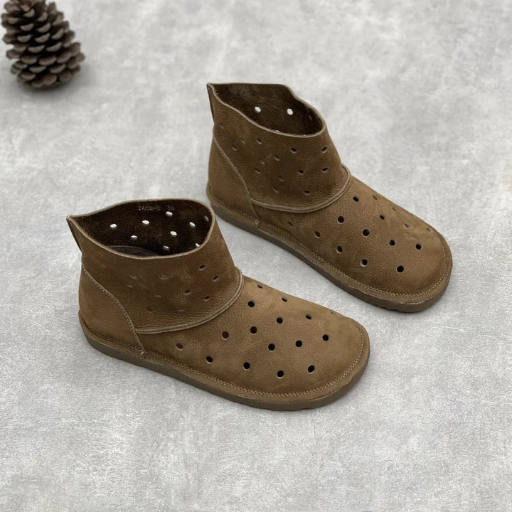 Elegant Hollow-Out Soft Boots