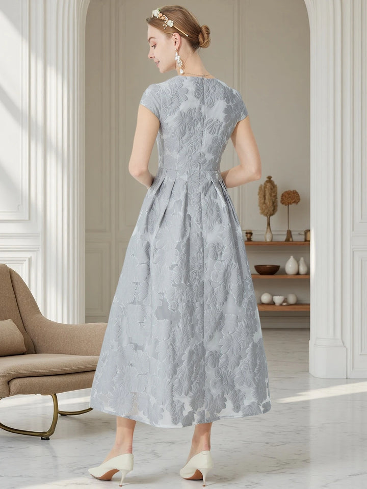 Decorous Floral Organza Maxi Dress