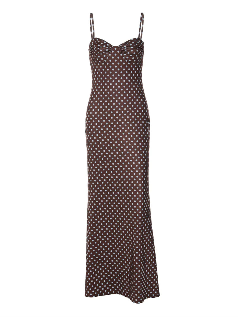 Fashionable Spaghetti Strap Maxi Dress