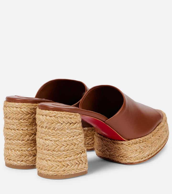 Stunning Thick Straw Bottom Sandals