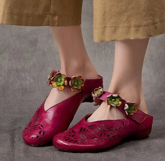 Stunning Flower Appliques Sandals