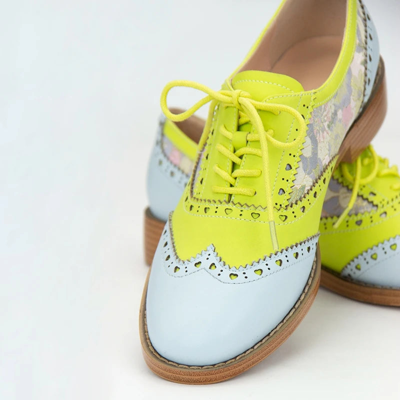 Oxford Style Low Heel Shoes