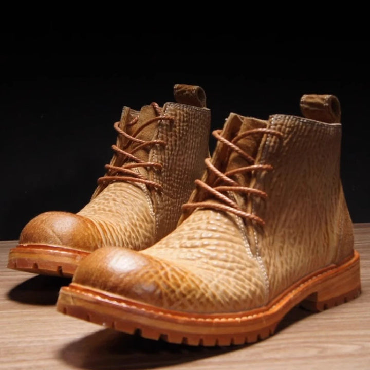 High-end Heavy-washed Leather Shoes