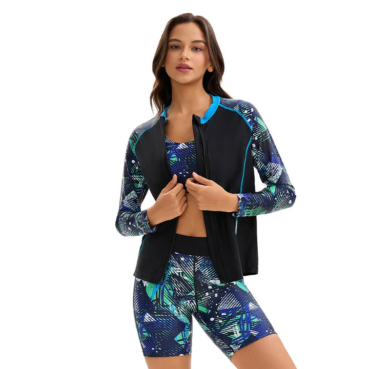 Classic Boyleg Three Pieces Swimsuit