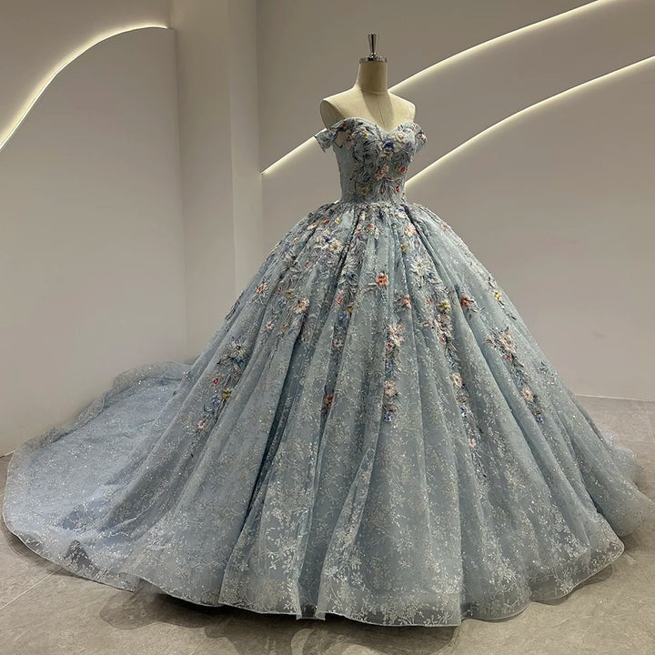 Exquisite Graceful Long Train Wedding Dress