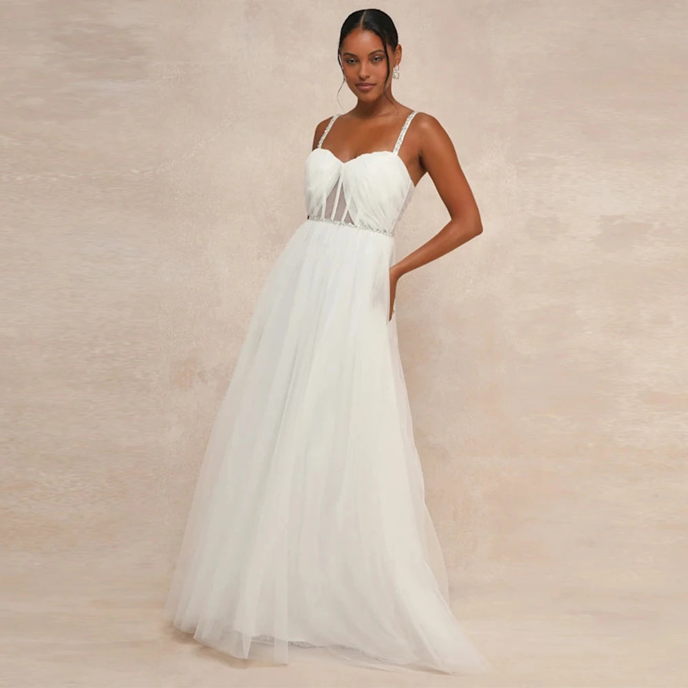 Appealing Spaghetti Straps Wedding Dress