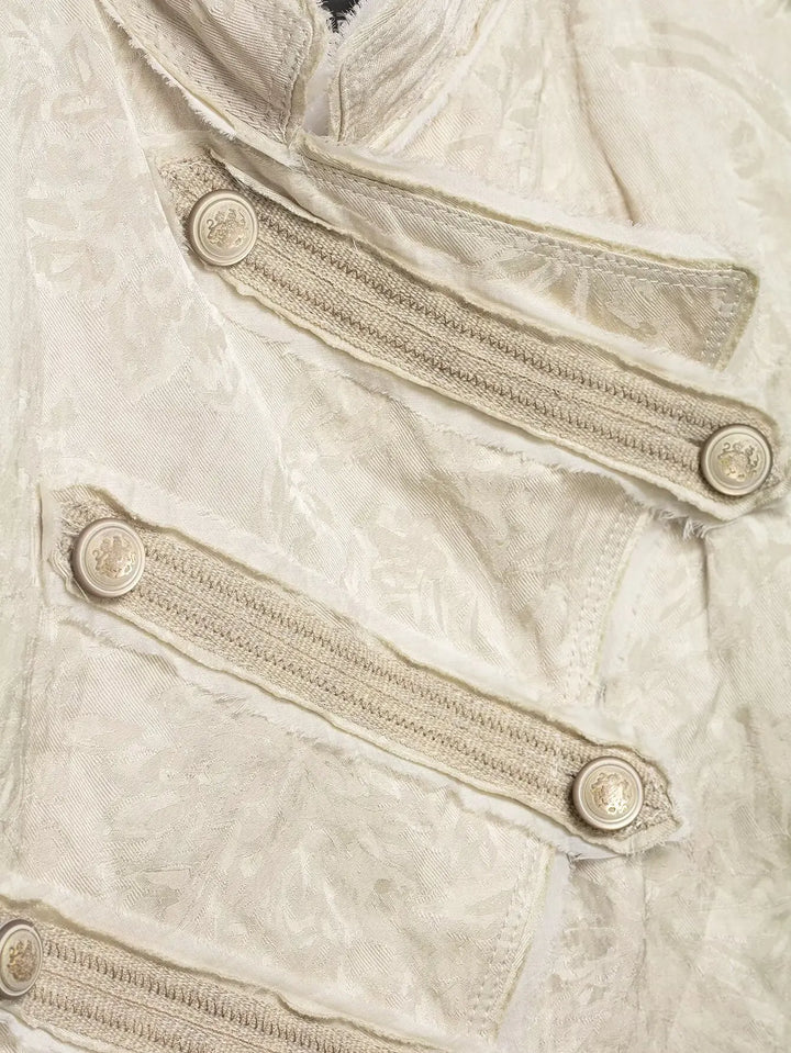 Stylish High-neck Jacquard Cropped Coat