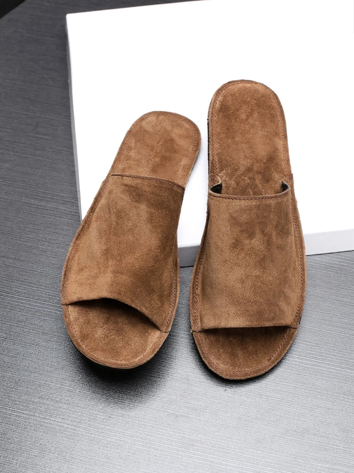 Trendy Leather Outdoor Slippers