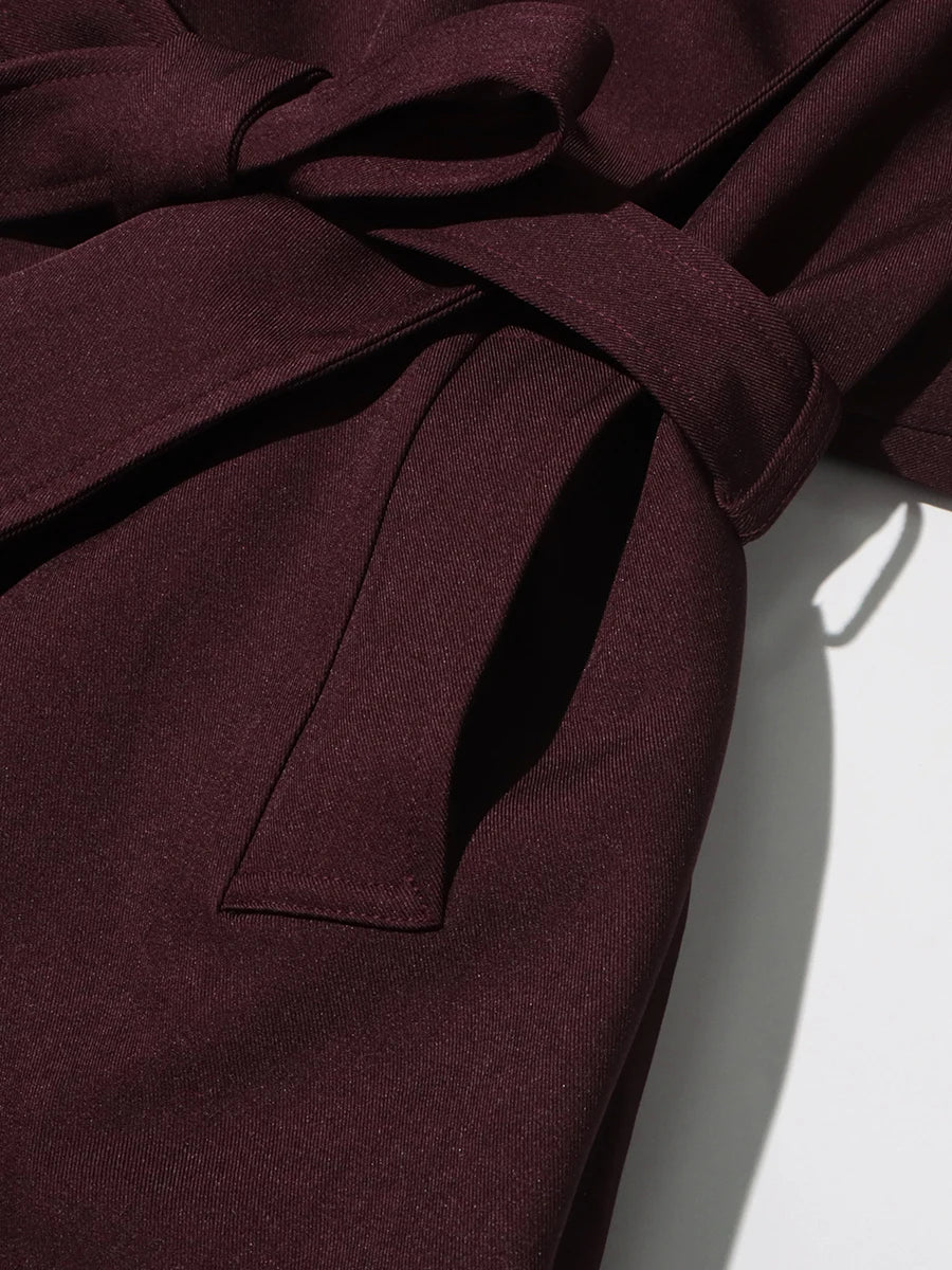 Trench-coat ample à ceinture boutonnée