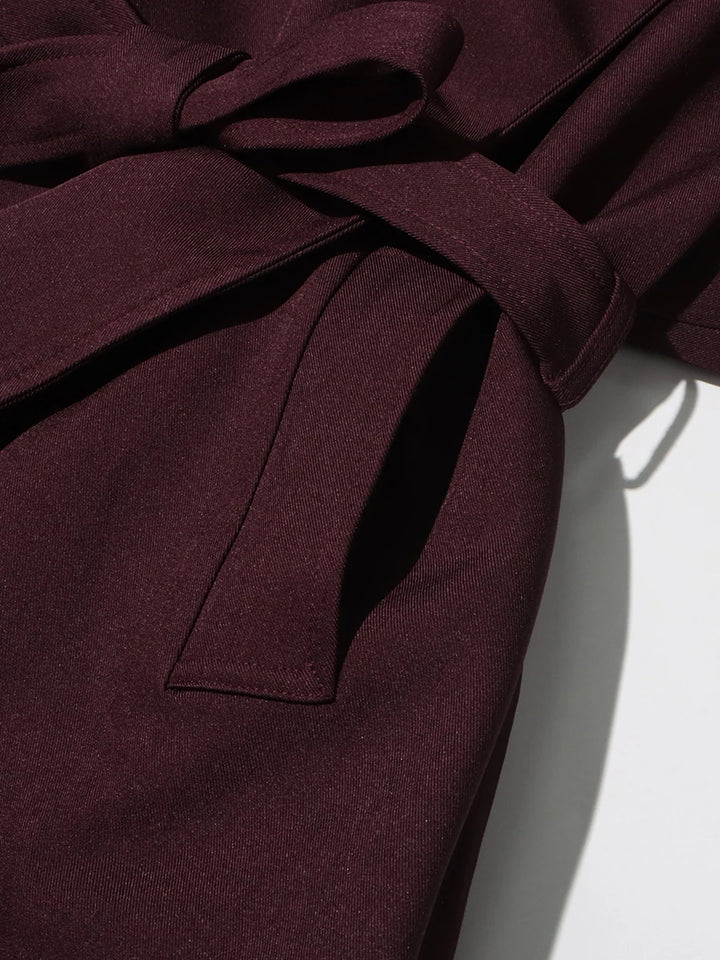 Trench-coat ample à ceinture boutonnée