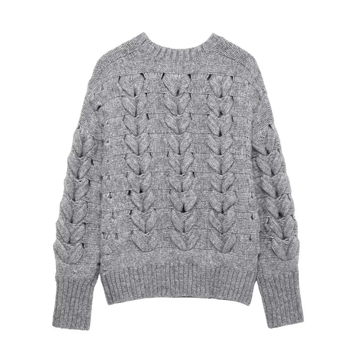 Casual Twisted String Knit Sweater