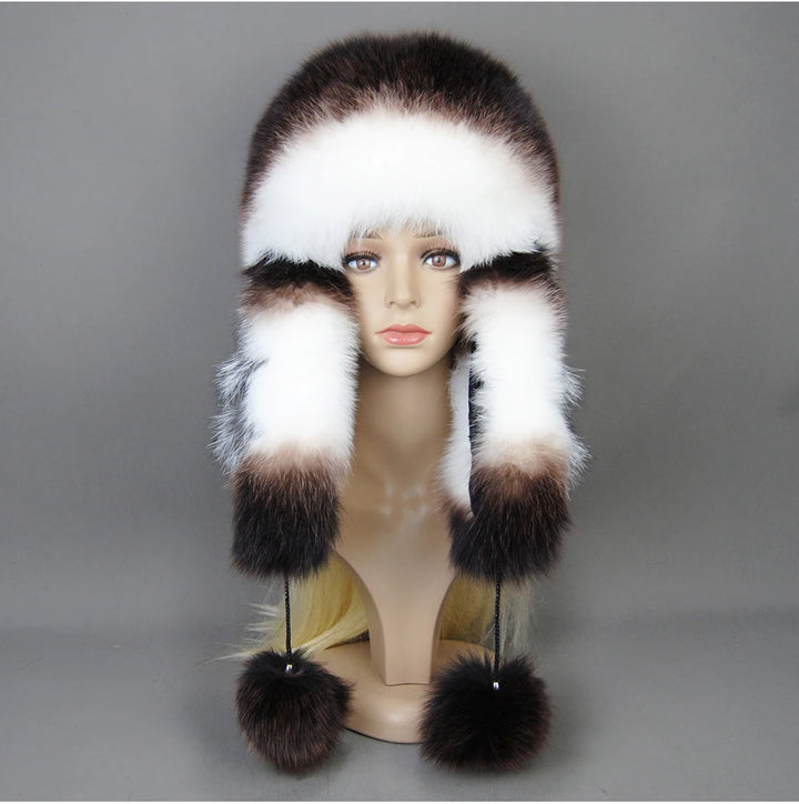 Warm Real Fur Bomber Hat