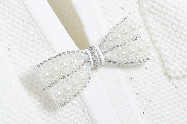 Refined Bow Knitted Commuter Dress