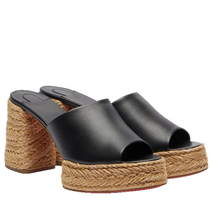 Stunning Thick Straw Bottom Sandals