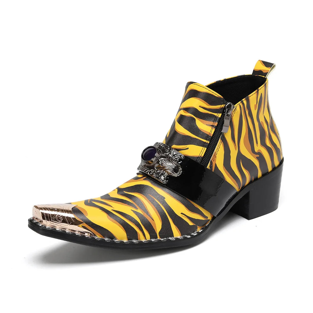 Premium Zebra Strips High Top Boots