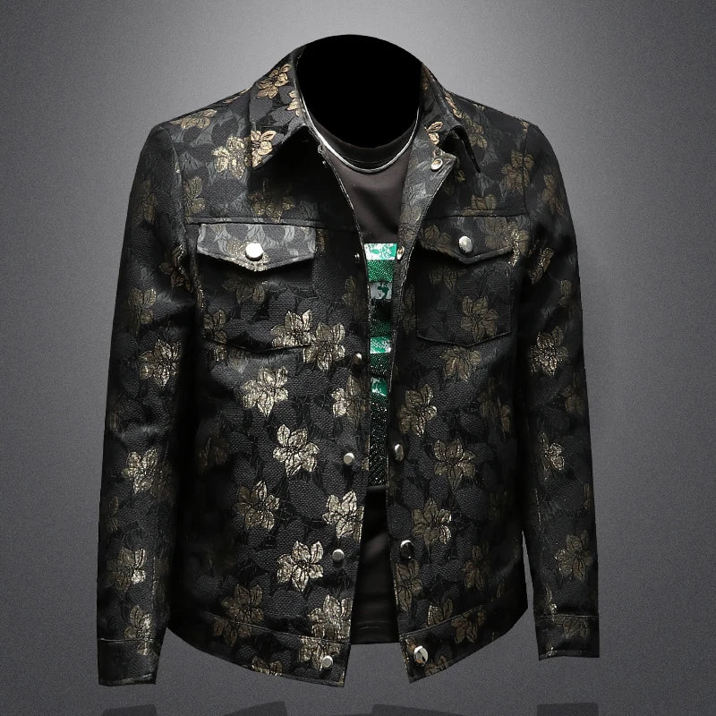 Refined Floral Embroidered Social Jacket