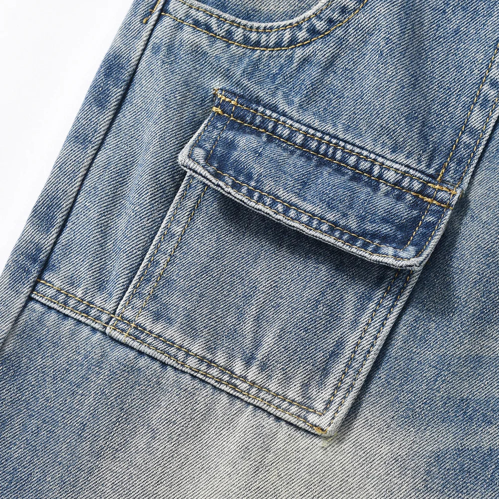 Timeless Straight Fit Hole Printed Jeans Pants