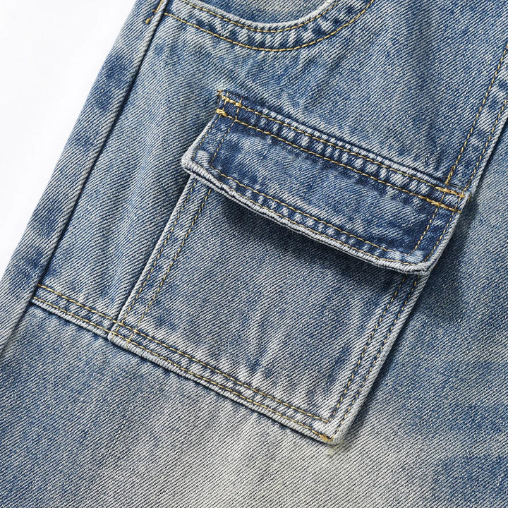 Timeless Straight Fit Hole Printed Jeans Pants