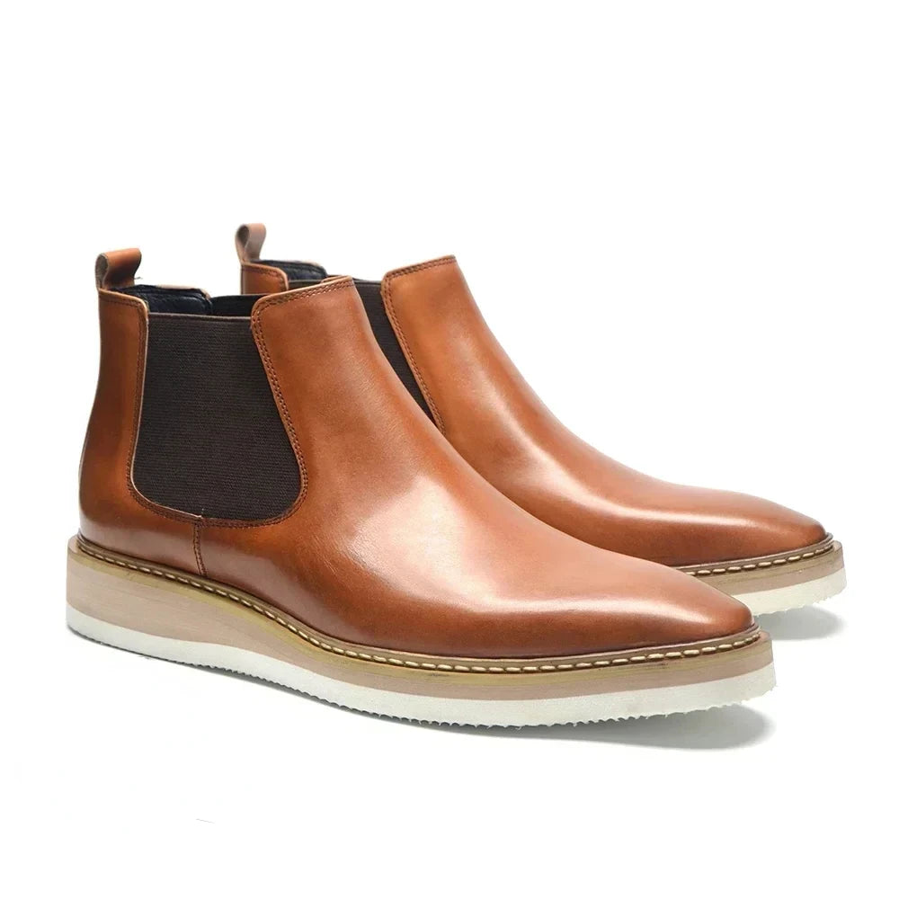 Impeccable Real Leather Chelsea Boots