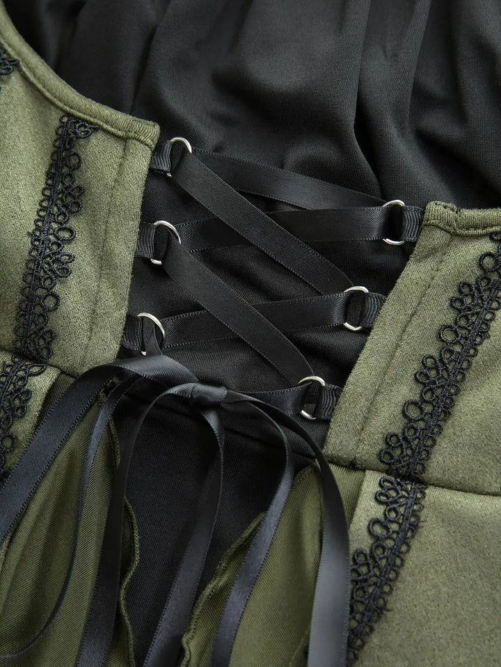 Artistic Flare Sleeves Women Plus Size Dress