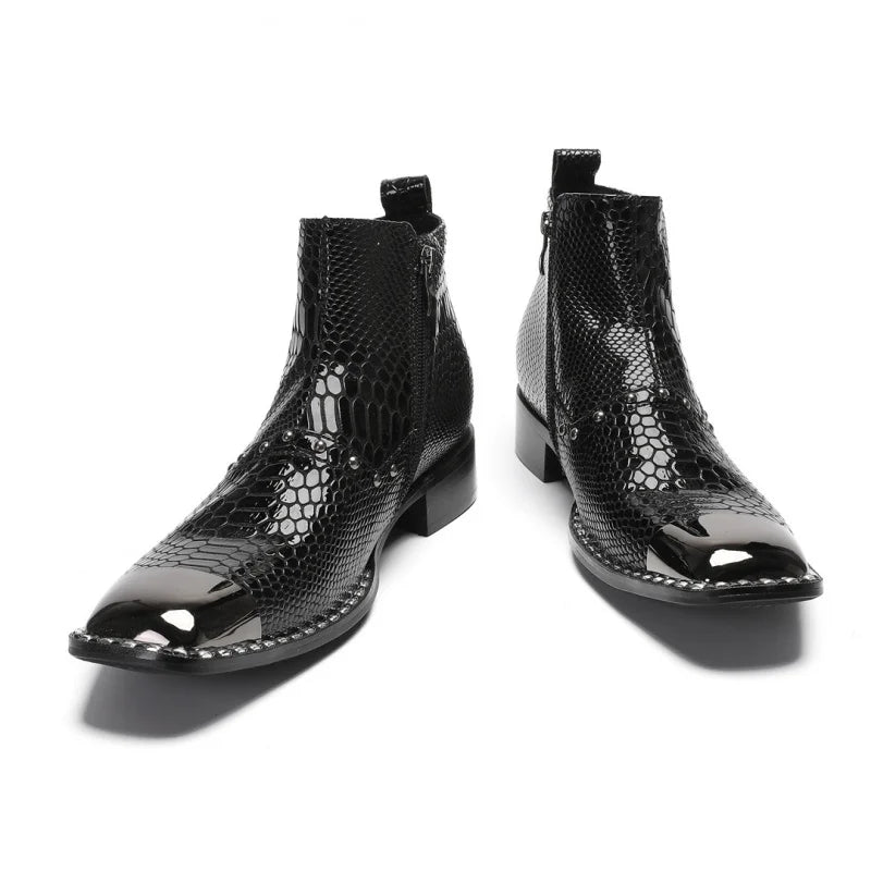 Refined Pointed Toe Zip Ankle Boots