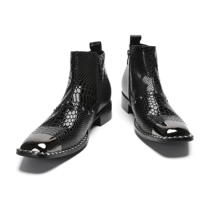 Refined Pointed Toe Zip Ankle Boots