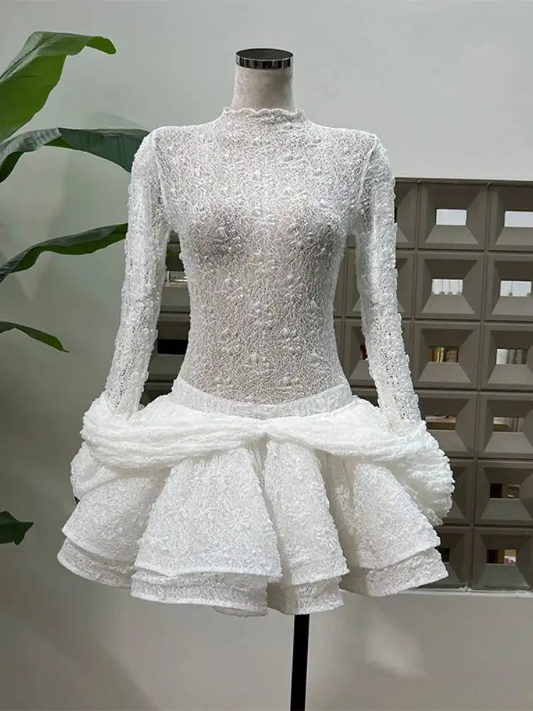 Sweet See Through Birthday Party Mini Dress