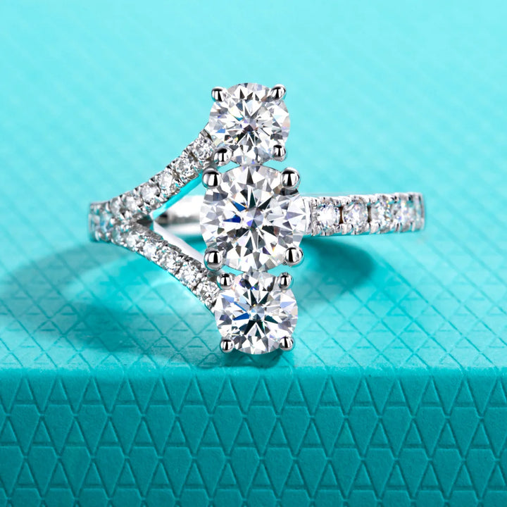 Sweet Three Stones Engagement Ring