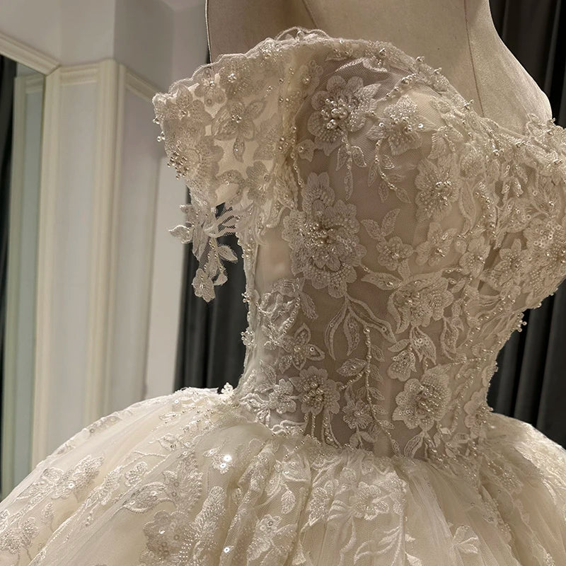 Glitter Lace Crystal Princess Bridal Dress | All For Me Today Glitter Lace Crystal Princess Bridal Dress | All For Me Today