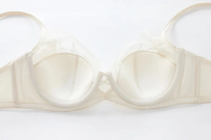 Elegant French Thin Cup Bra Set