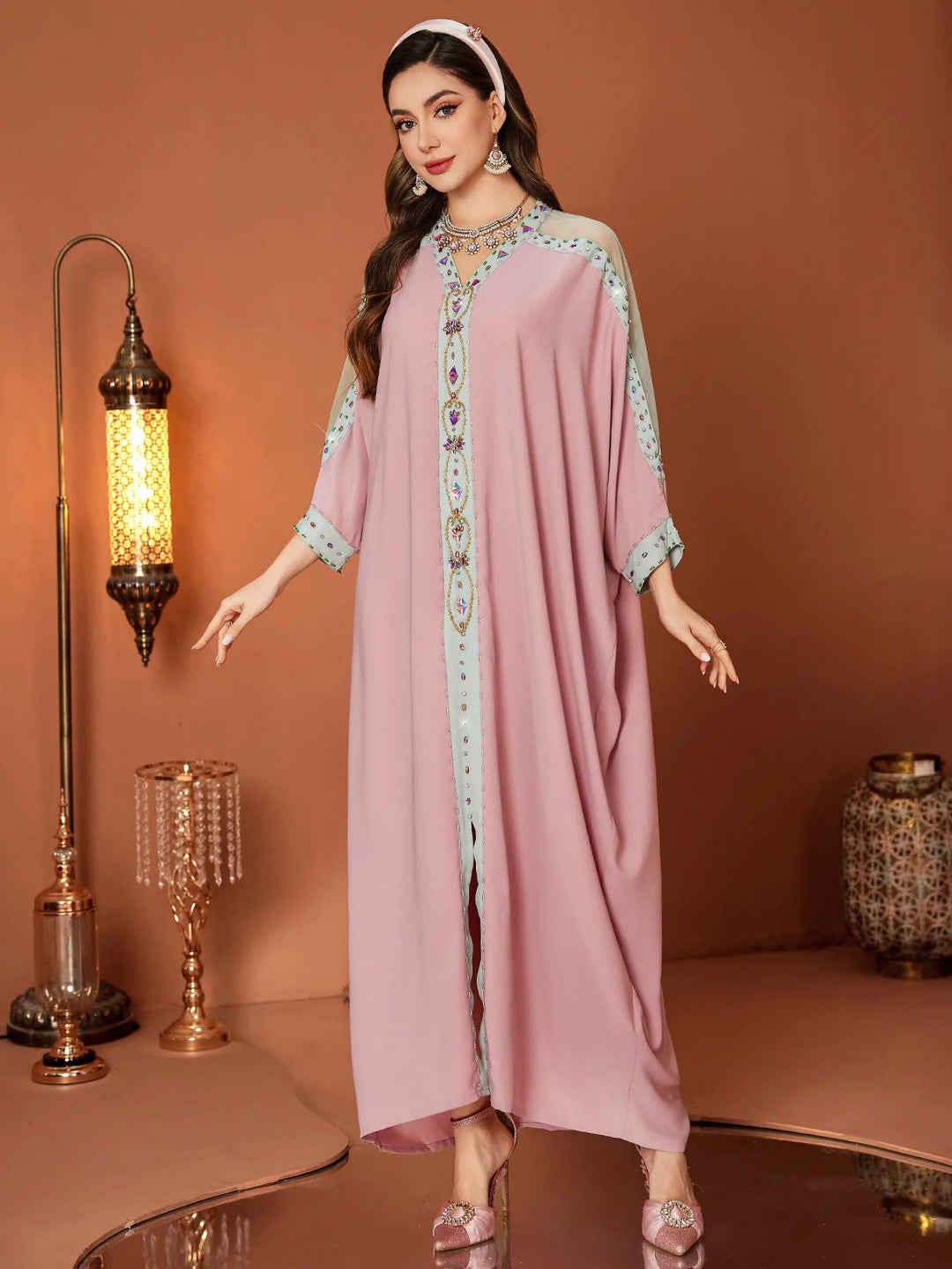 Fancy Loose Fit Caftan Abaya Dress