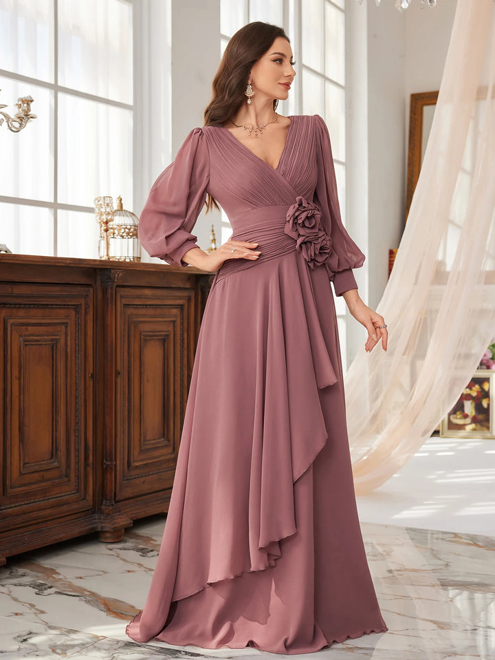 Stunning Front Pleated Formal Dress