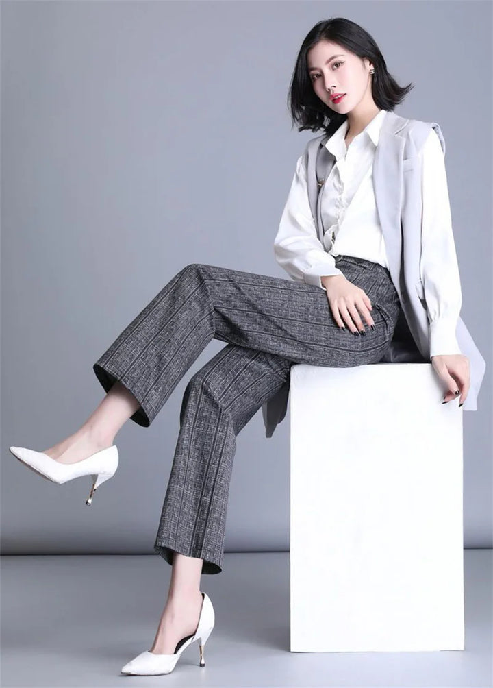 Comfortable Plaid Baggy Pants