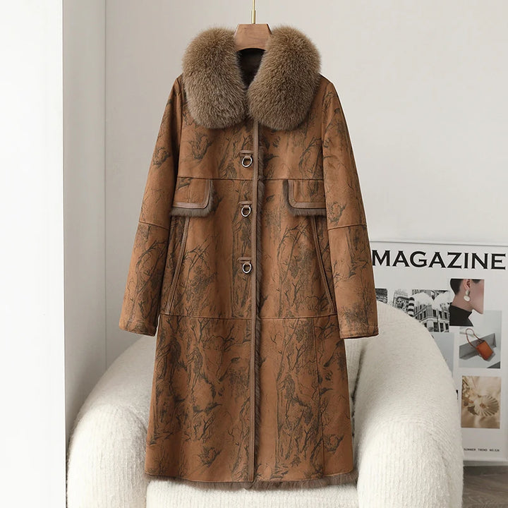 Understated Real Fur Long Coat