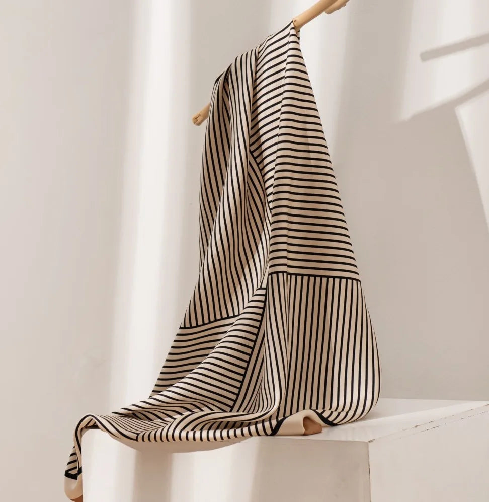 Chinese Style Mulberry Silk Square Scarf