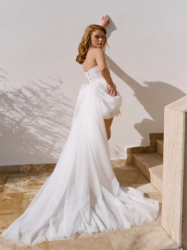 Modern Sweetheart Sheath Mini Wedding Dress