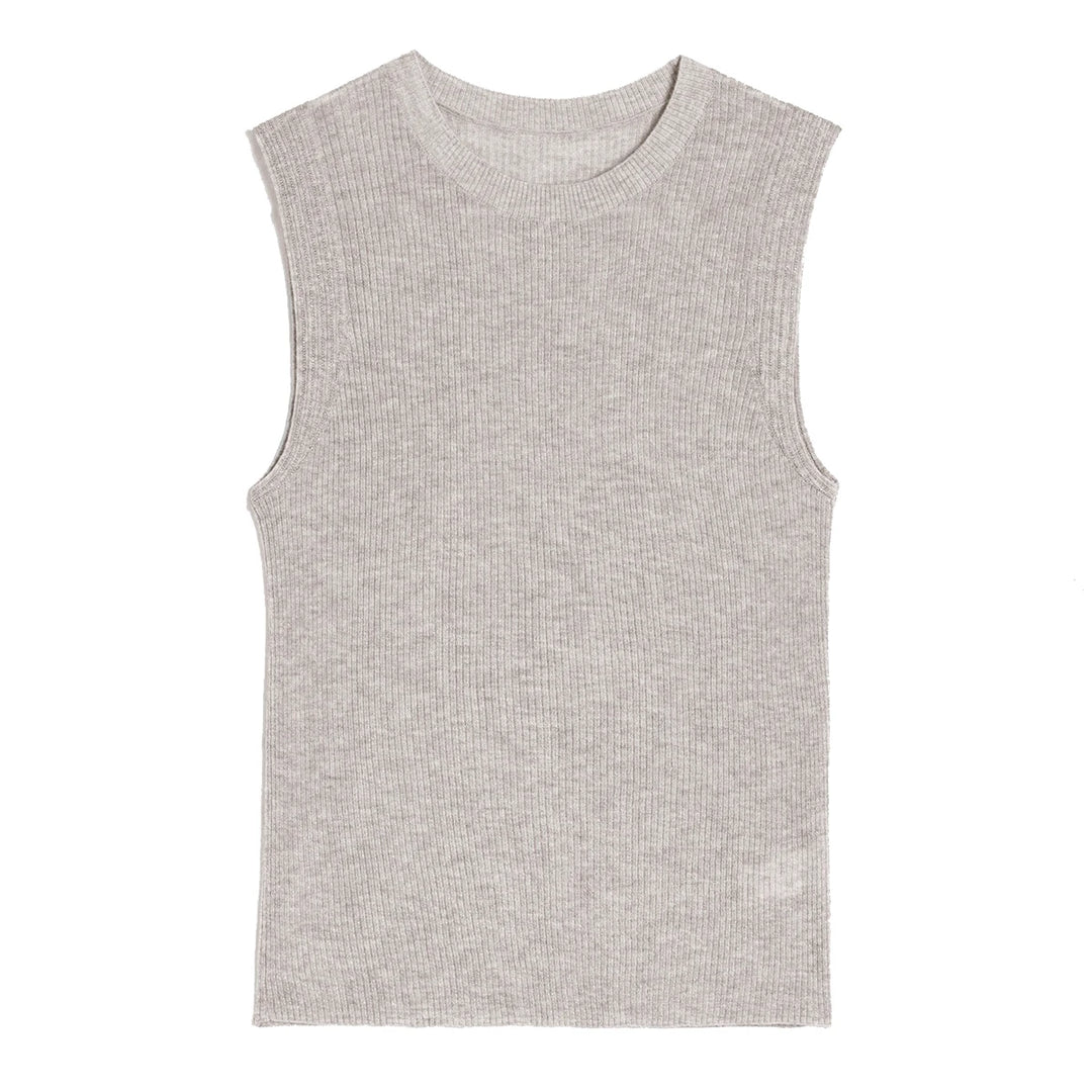 Attractive Crew Neck Merino Wool Vest