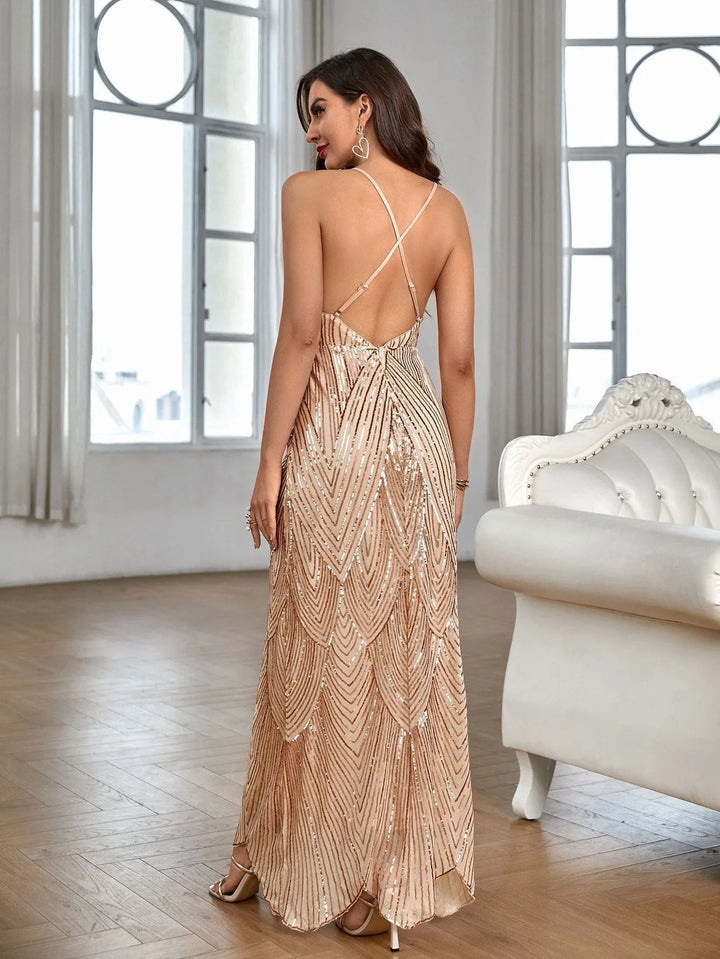 Breathtaking Sequined Party Dress