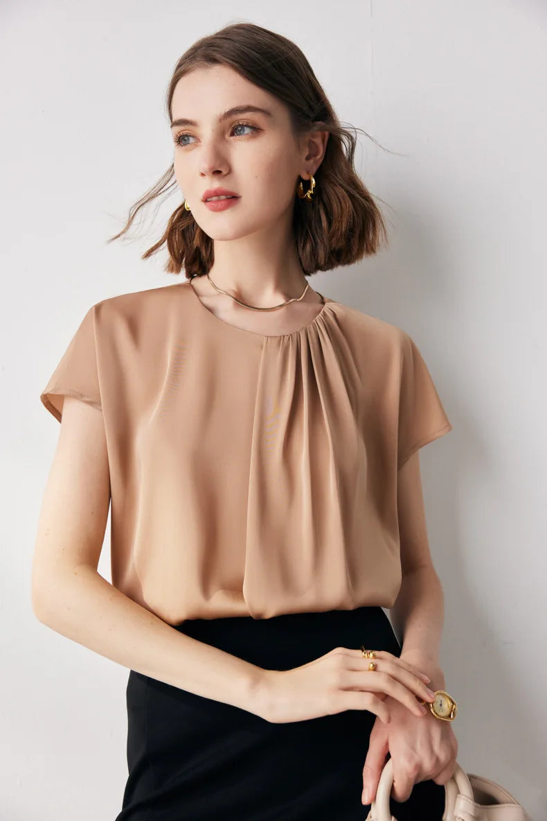 Effortlessly Natural Silk Casual Top