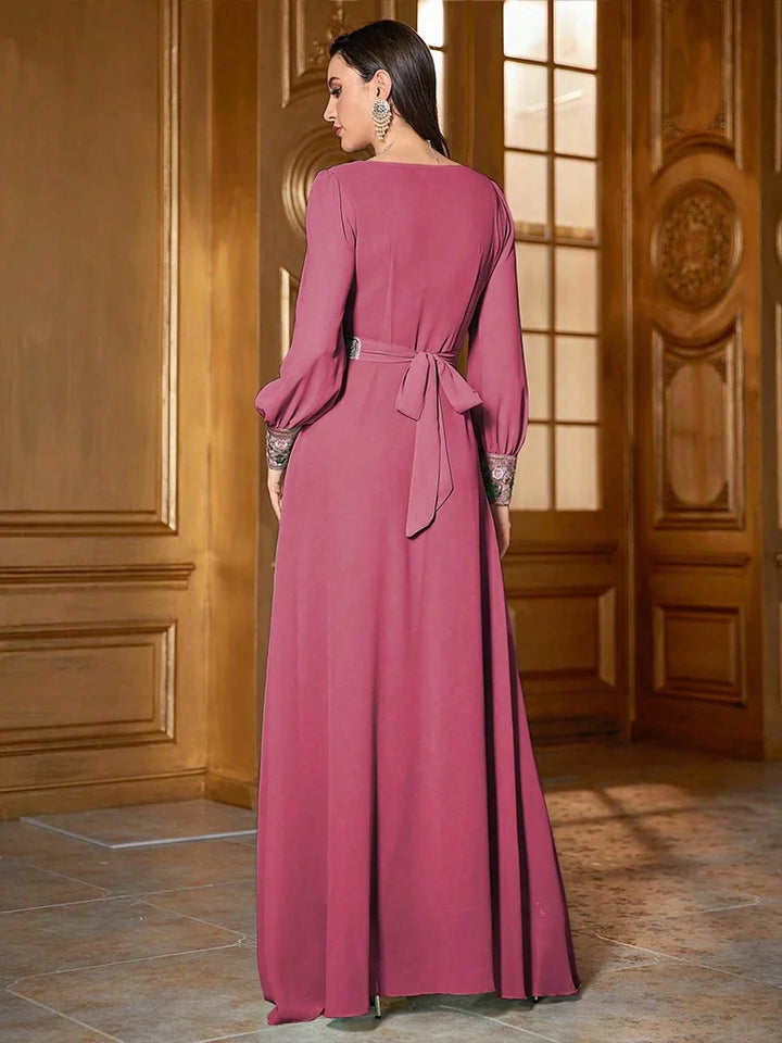 Refined Fashionable Floor-Length Abaya Dress