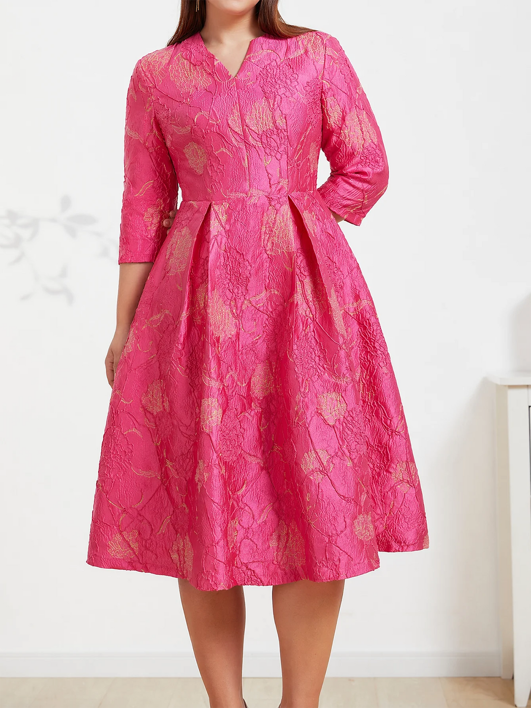 String Of Hearts Jacquard Party Dress
