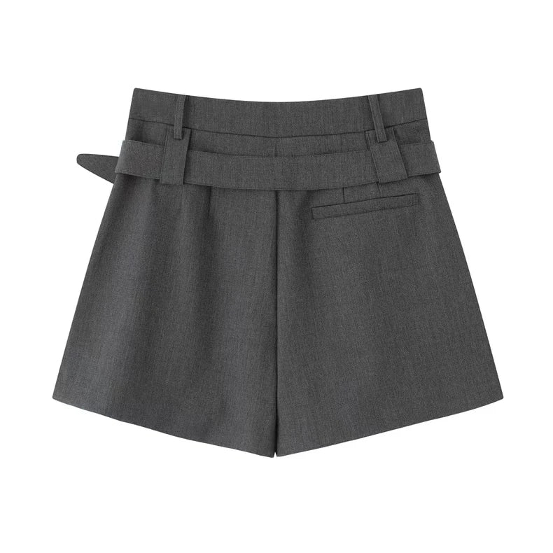 Fashionable A-Line Belted Skirt