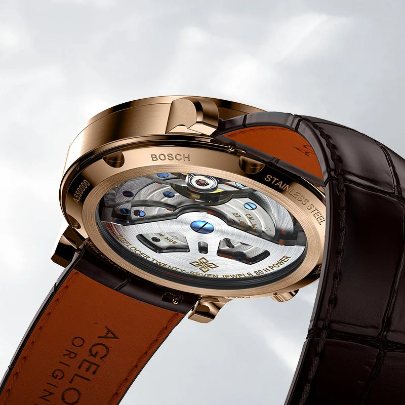 Luxury World Time Mechanical Wristwatch