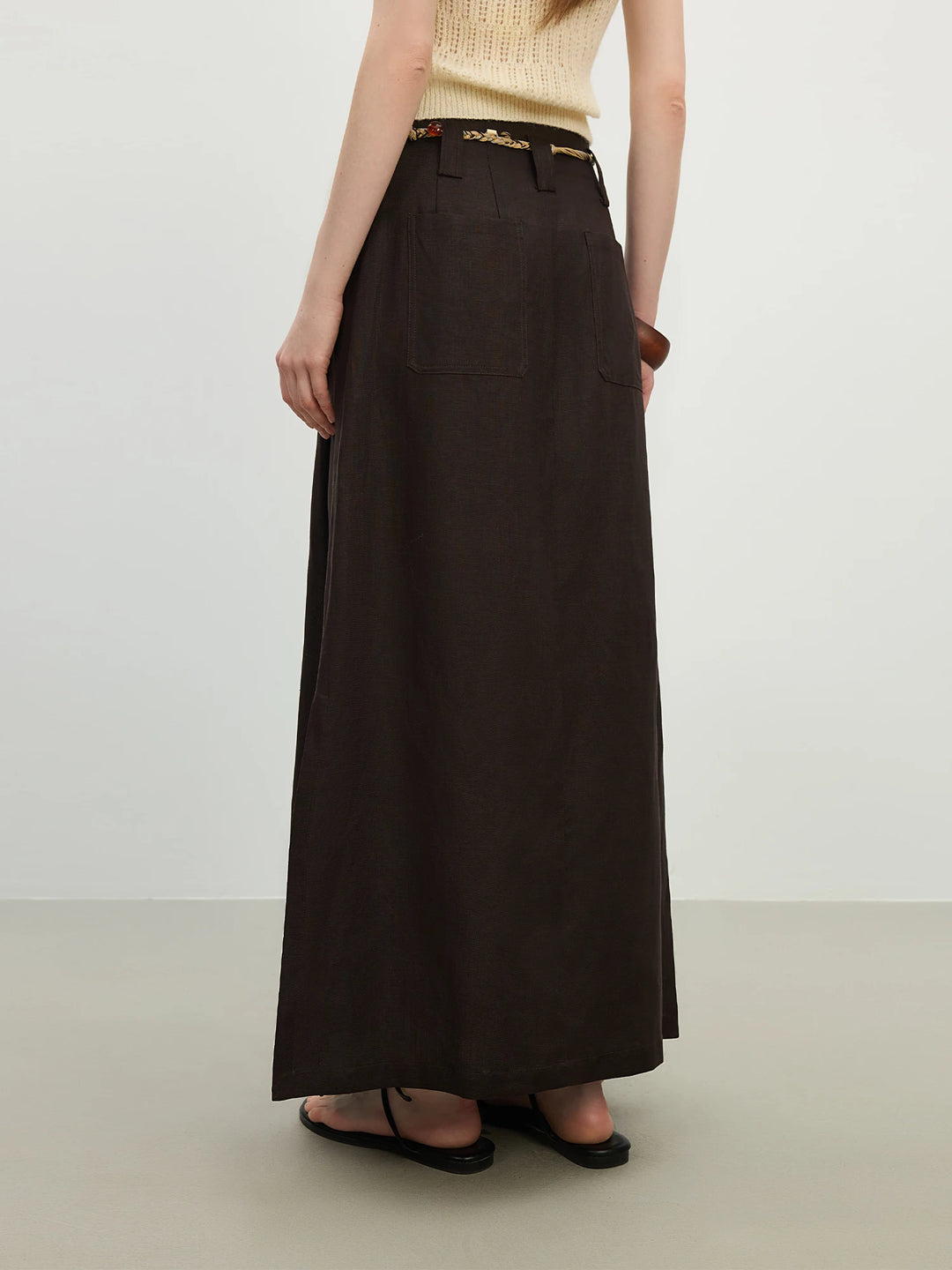 Casual Fluid Drape Lyocell Skirt