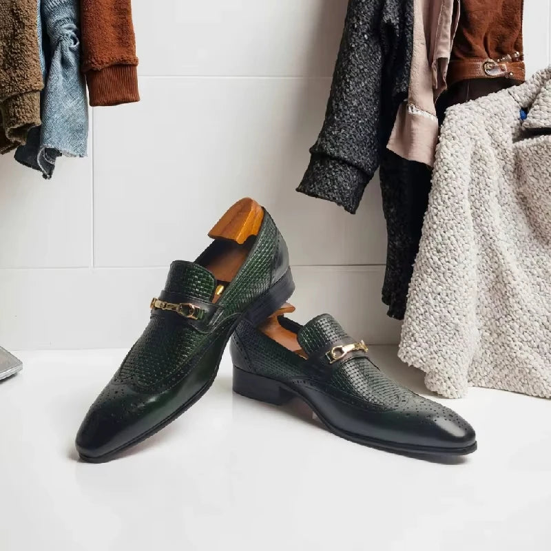 Minimalist Pointed Toe Leather Loafers