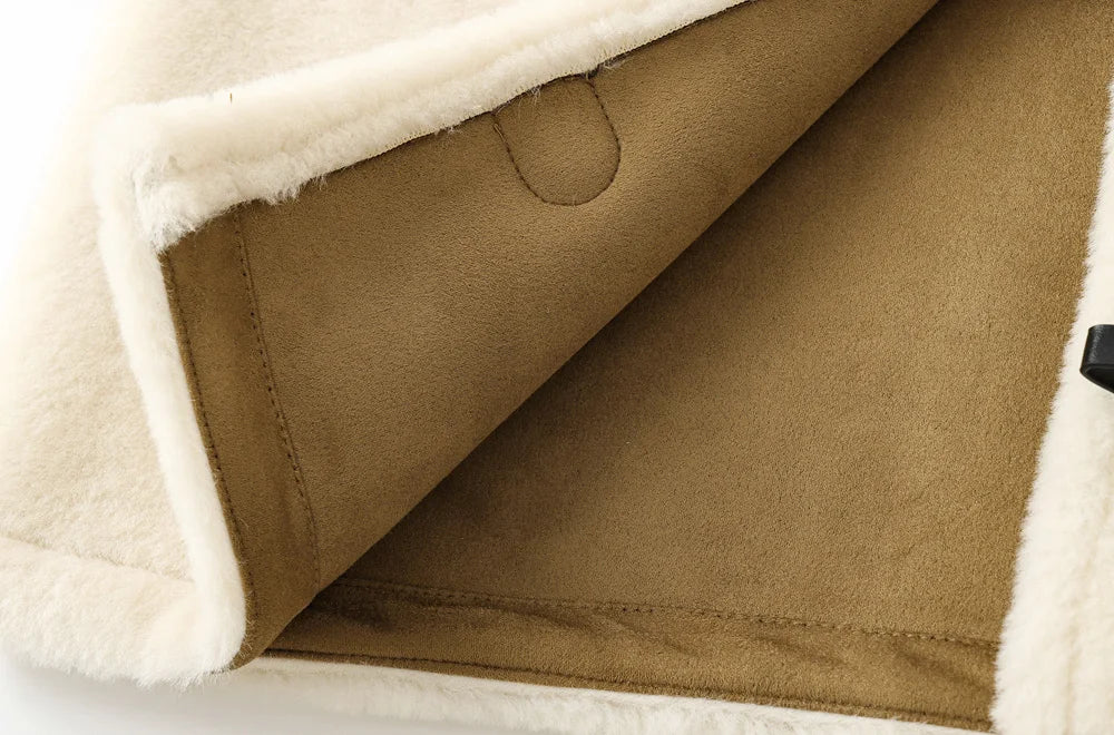 Classy Front Toggle Fur Coat