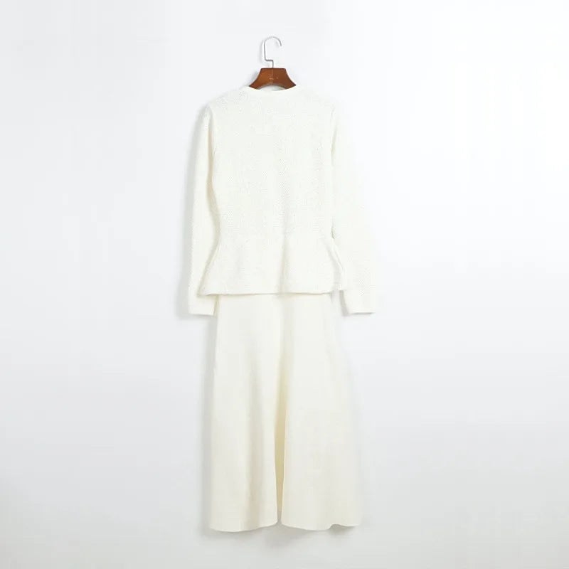 Refined Bow Knitted Commuter Dress