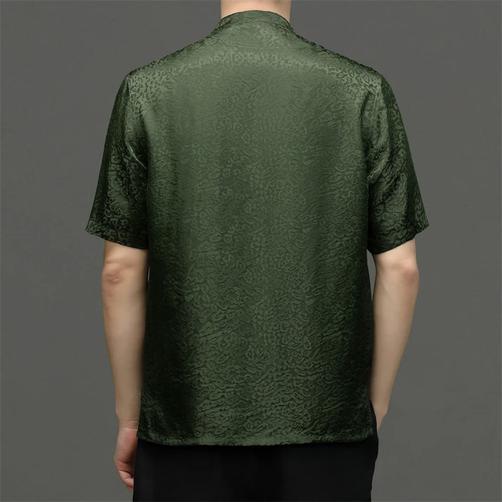 Elegant Short Sleeved Silk Shirt