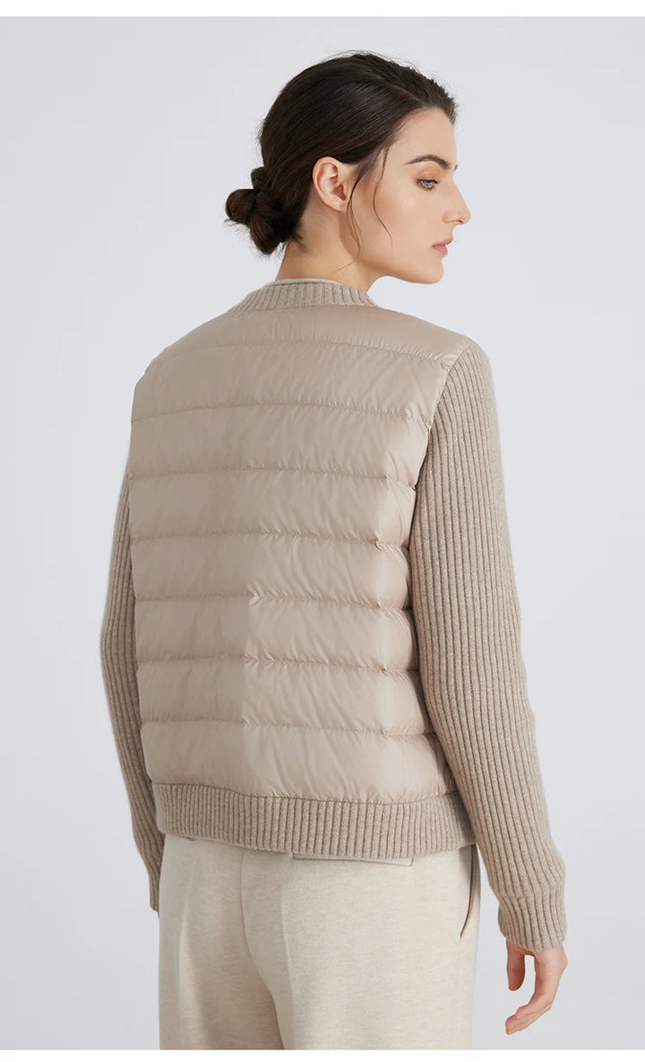 Premium Goose Down Spliced Coat